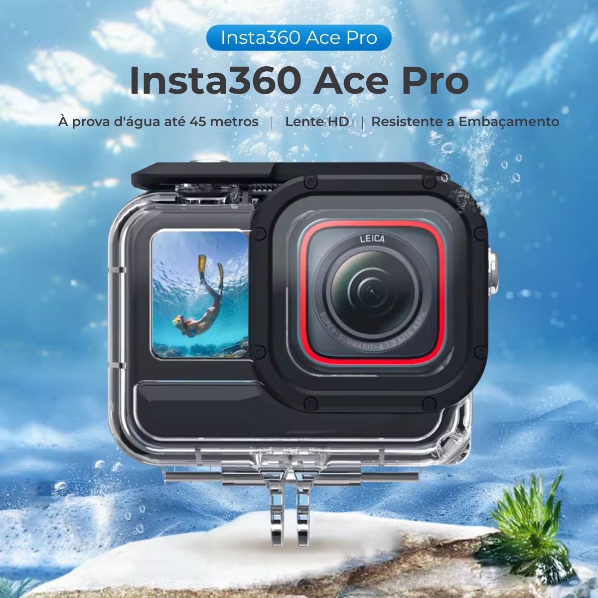 Caixa Estanque de Mergulho para a Insta360 Ace Pro 40 Metros 2 Caixa Estanque de Mergulho para a Insta360 Ace Pro 40 Metros - Imagem 2