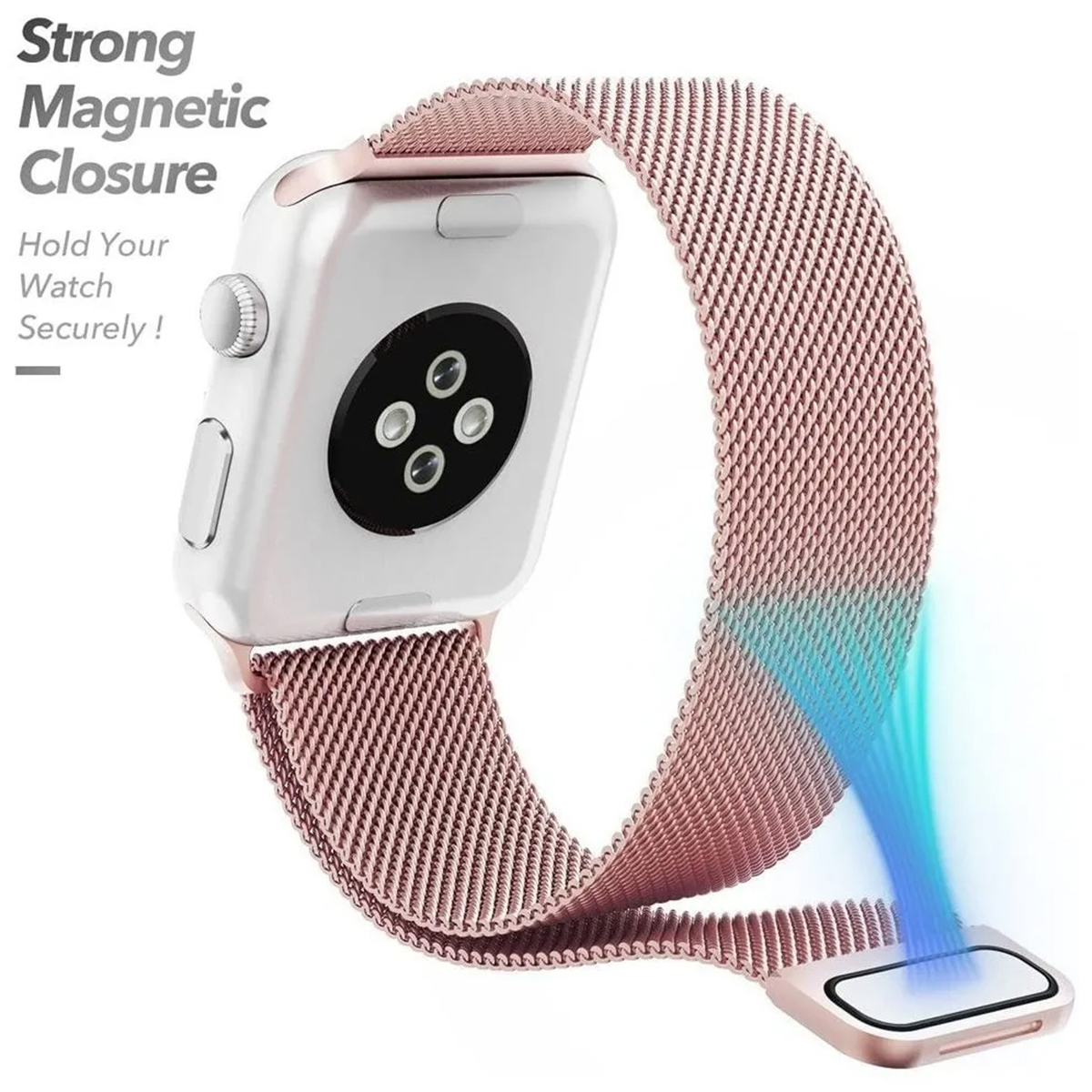Pulseira Milanes Milanese Metal Aço para Apple Watch e Iwo 9 Pulseira Milanes Milanese Metal Aço para Apple Watch e Iwo - Imagem 9