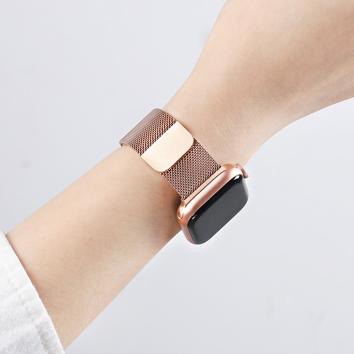 Pulseira Milanes Milanese Metal Aço para Apple Watch e Iwo 7 Pulseira Milanes Milanese Metal Aço para Apple Watch e Iwo - Imagem 7