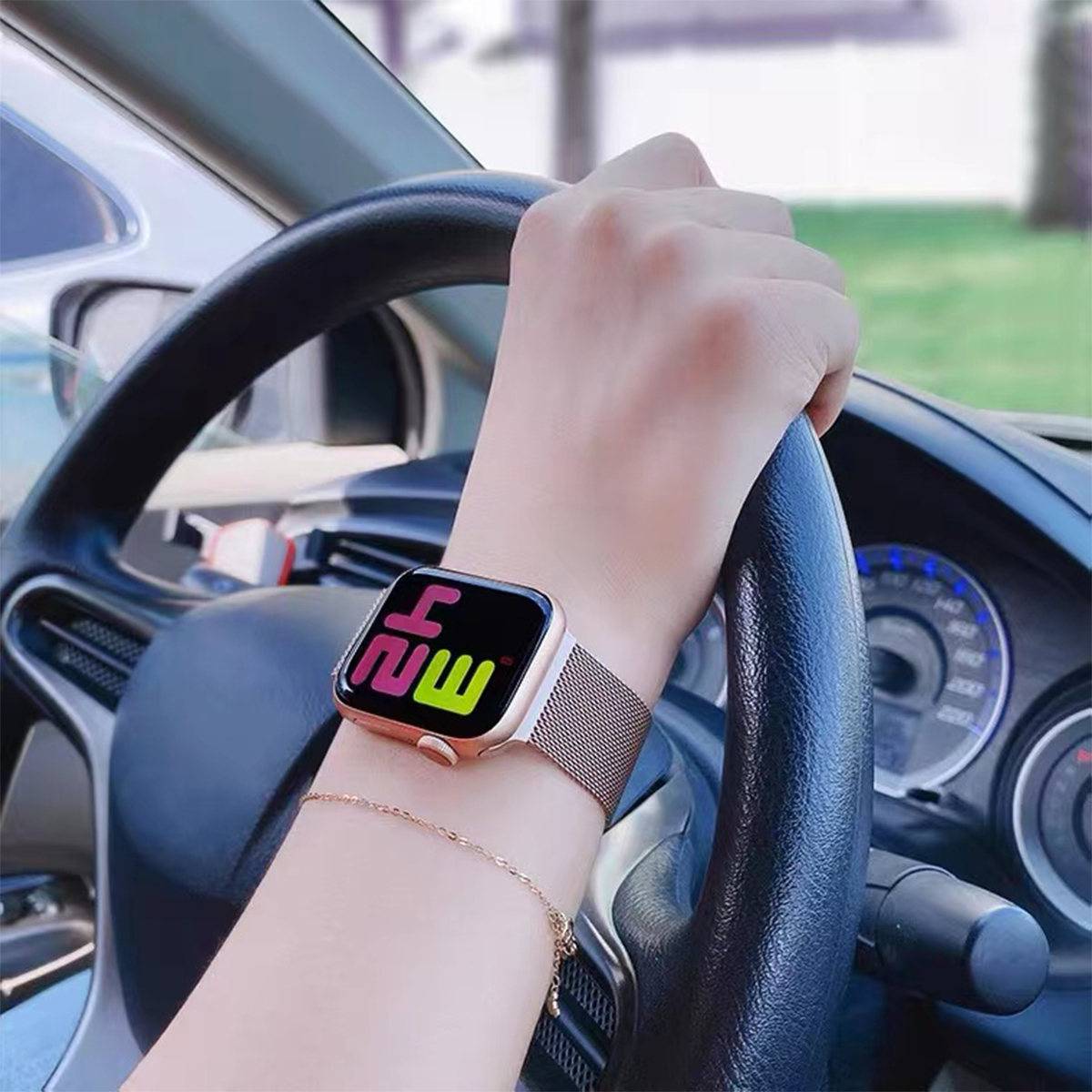 Pulseira Milanes Milanese Metal Aço para Apple Watch e Iwo 4 Pulseira Milanes Milanese Metal Aço para Apple Watch e Iwo - Imagem 4