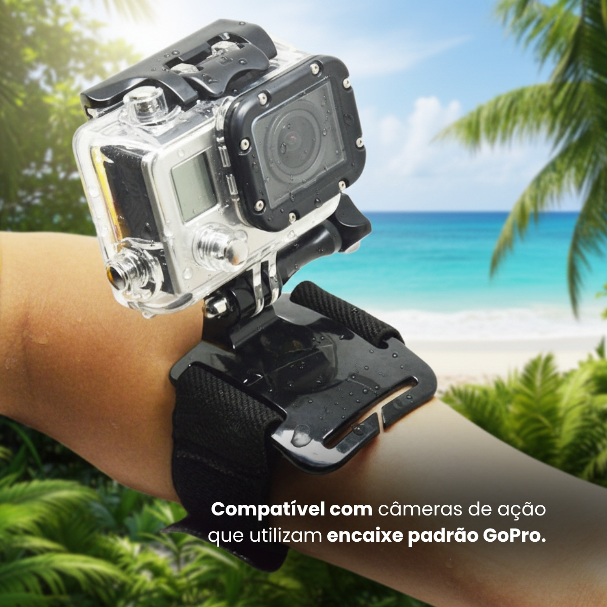 Suporte de Pulso e Braço Wrist Strap para GoPro SJCAM Eken HD 4K 6 Suporte de Pulso e Braço Wrist Strap para GoPro SJCAM Eken HD 4K - Imagem 6
