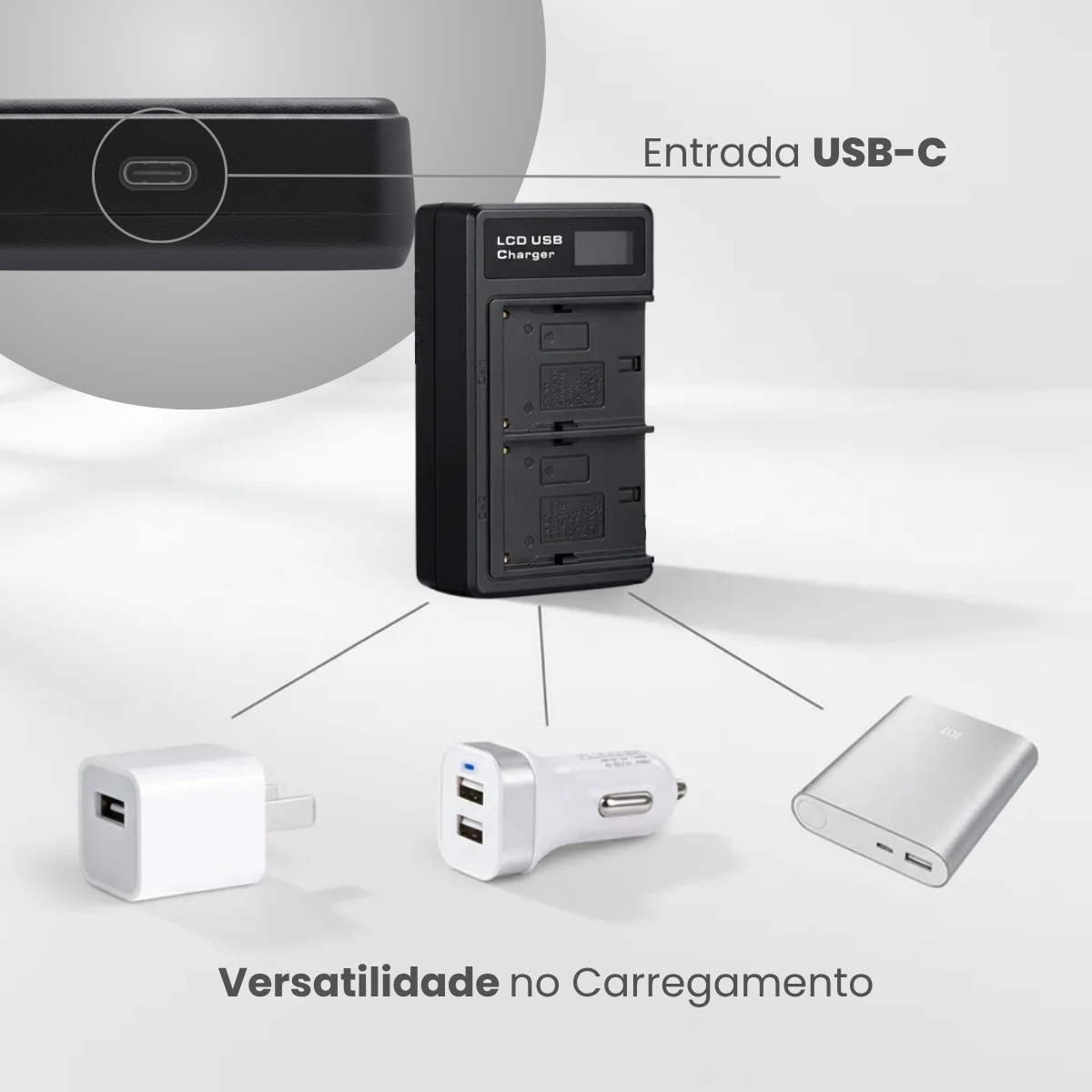 Kit Carregador e 2 Baterias NP-F970 P/ Câmera Sony e Led 6 Kit Carregador e 2 Baterias NP-F970 P/ Câmera Sony e Led - Imagem 6