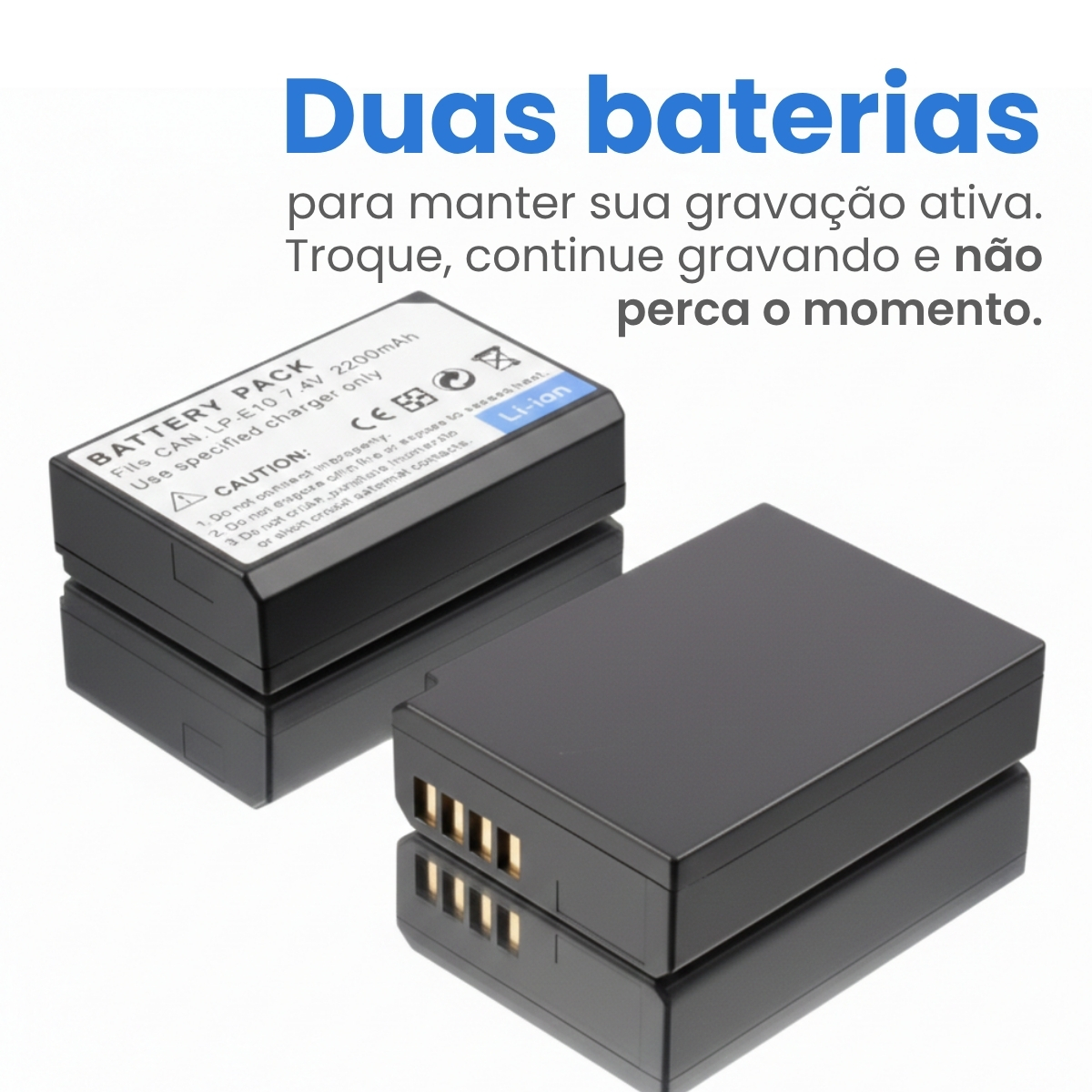 Kit 2 Baterias LP-E10 para Câmeras Canon 6 Kit 2 Baterias LP-E10 para Câmeras Canon - Imagem 6
