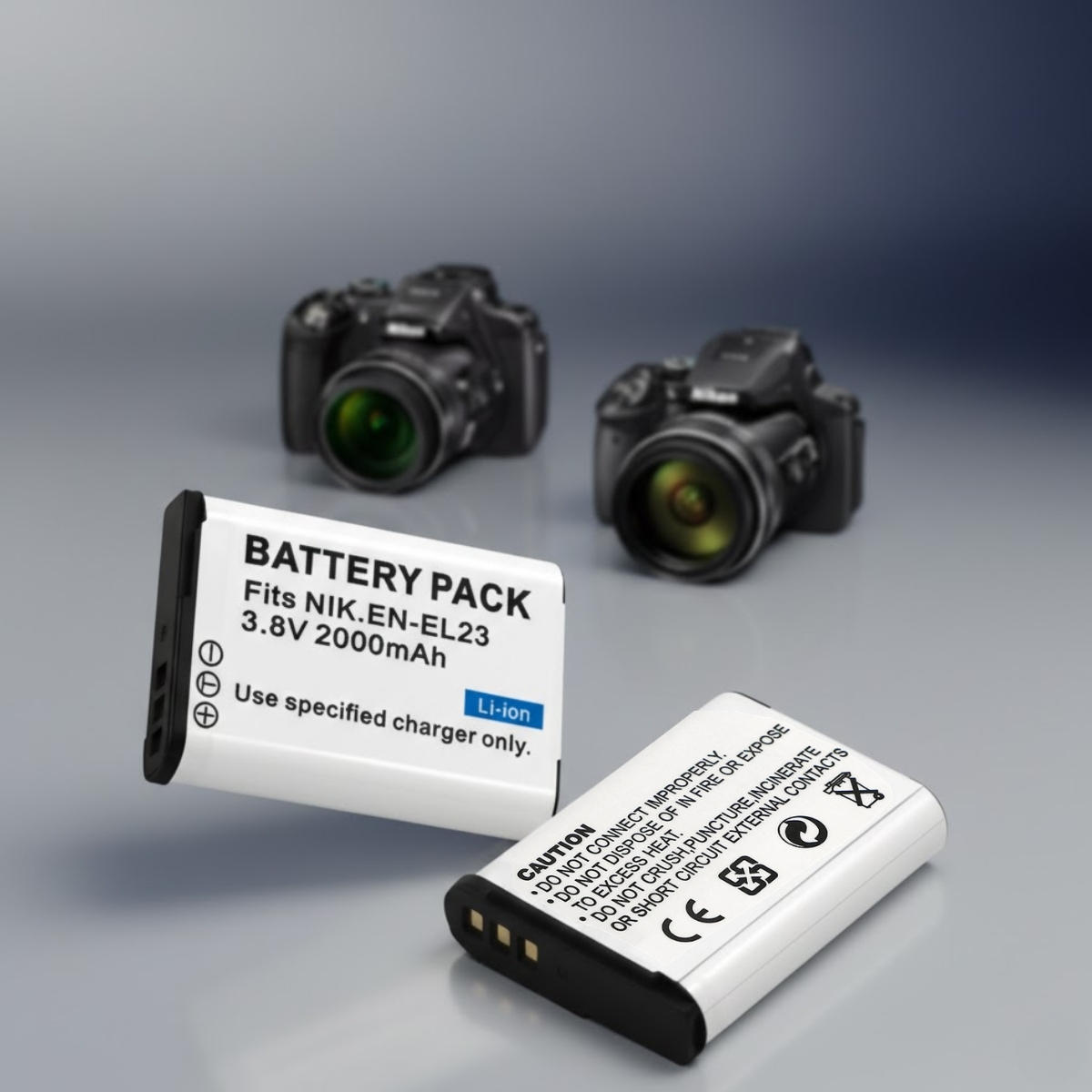 Kit 2 Baterias EN-EL23 para Câmera Nikon Coolpix 4 Kit 2 Baterias EN-EL23 para Câmera Nikon Coolpix - Imagem 4
