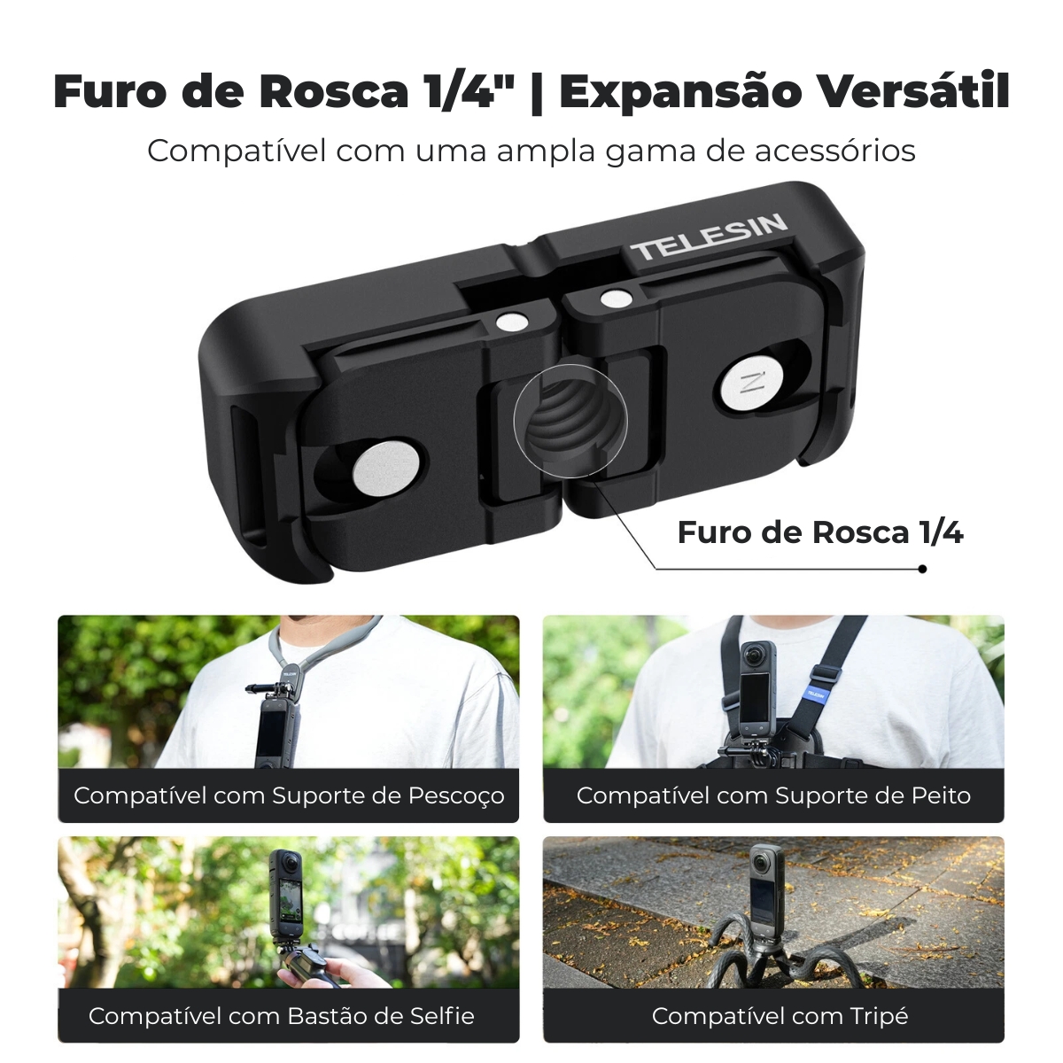 Suporte Magnético Adaptador para a Insta 360 X4 3 Suporte Magnético Adaptador para a Insta 360 X4 - Imagem 3