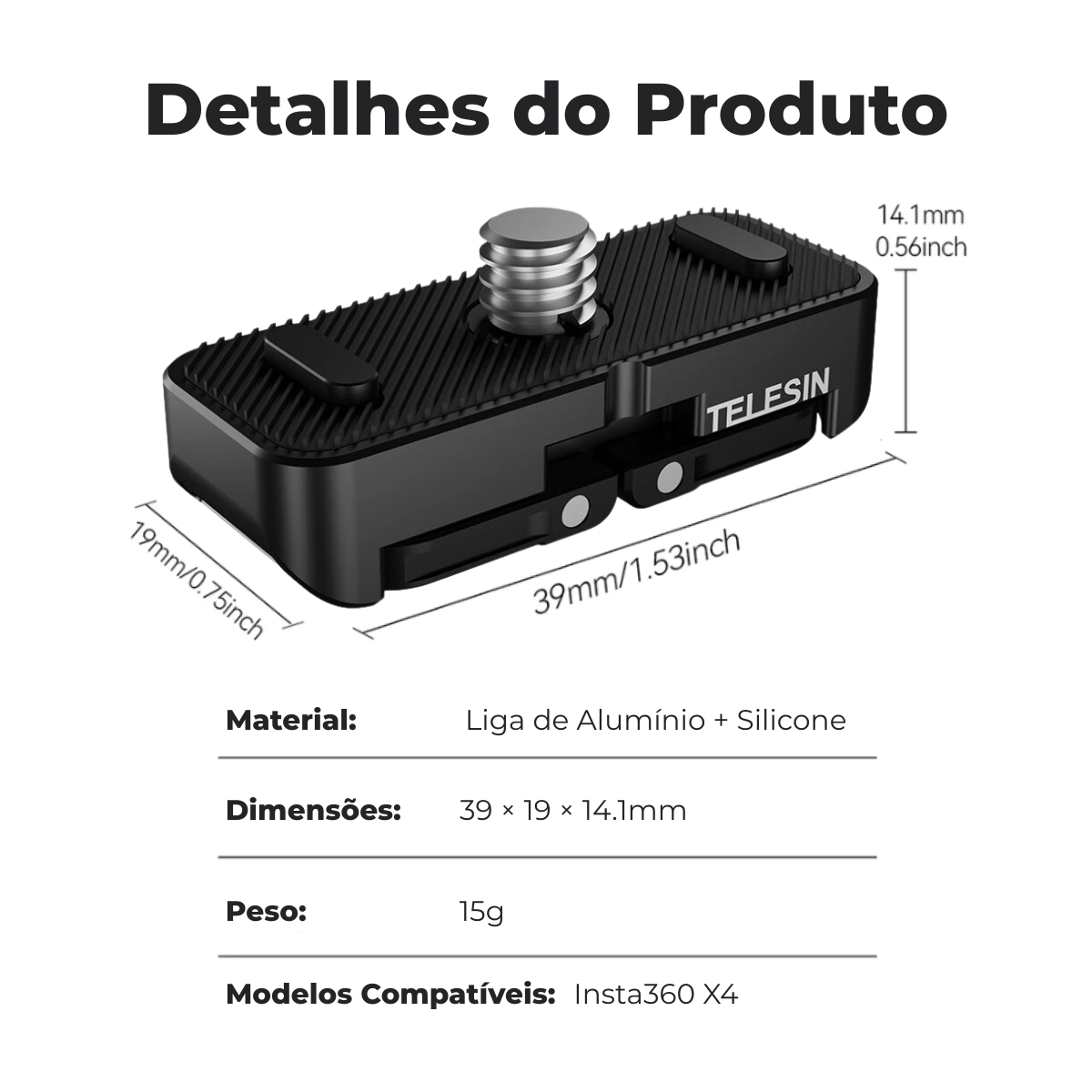 Suporte Magnético Adaptador para a Insta 360 X4 8 Suporte Magnético Adaptador para a Insta 360 X4 - Imagem 8