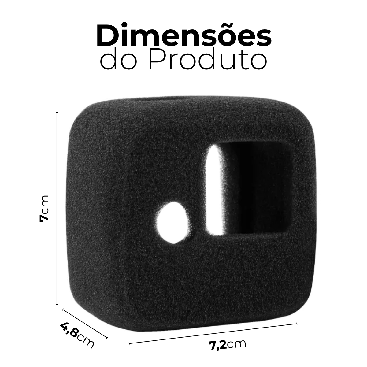 Espuma Acústica Protetora de Vento para a GoPro HERO11 Mini 6 Espuma Acústica Protetora de Vento para a GoPro HERO11 Mini - Imagem 6