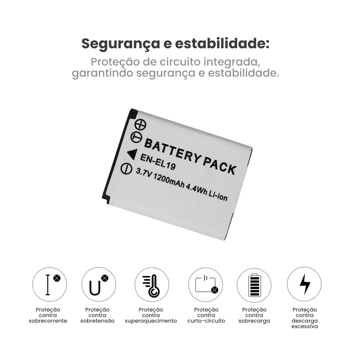 Kit Carregador Duplo e 1 Bateria EN-EL19 para Câmeras Nikon 6 Kit Carregador Duplo e 1 Bateria EN-EL19 para Câmeras Nikon - Imagem 6