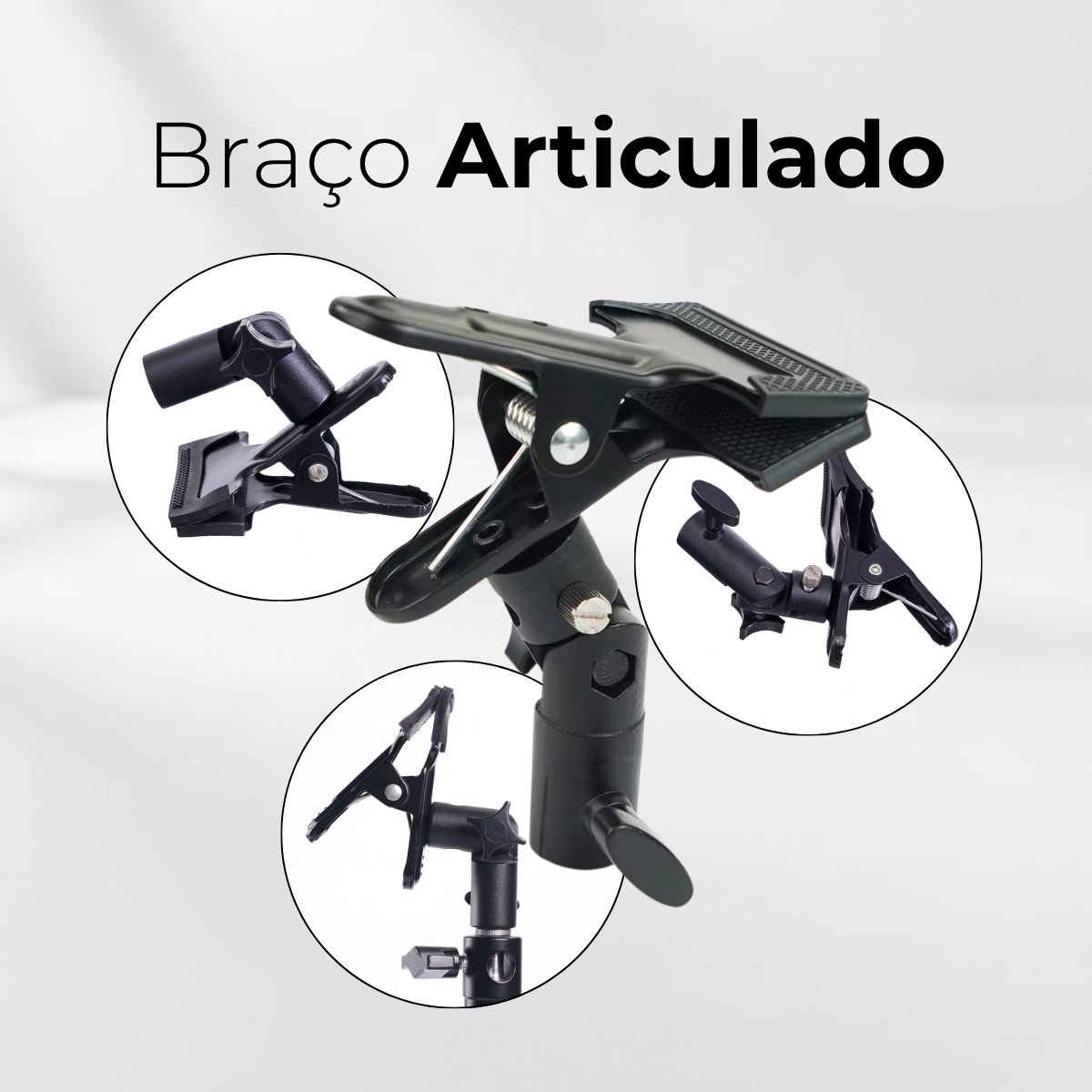 Suporte Articulado P/ Rebatedor Grampo P/ Tripé Fotografia 6 Suporte Articulado P/ Rebatedor Grampo P/ Tripé Fotografia - Imagem 6