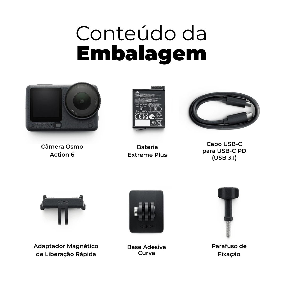 Câmera de Ação DJI Osmo Action 6 Standard 8 Câmera de Ação DJI Osmo Action 6 Standard - Imagem 8