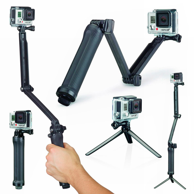 Bastão 3Way para GoPro - Bastão de Mão + Extensor + Tripe 3 Bastão 3Way para GoPro - Bastão de Mão + Extensor + Tripe