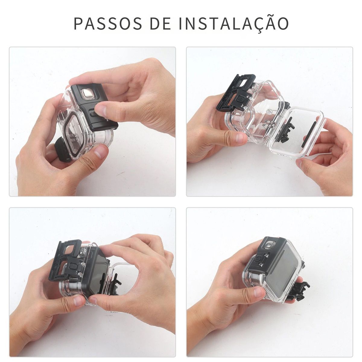 Caixa Estanque Mergulho Para GoPro HERO9 10 11 12 13 Black 3 Caixa Estanque Mergulho Para GoPro HERO9 10 11 12 13 Black - Imagem 3