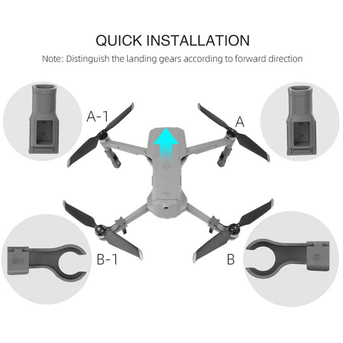 Extensor do Trem de Pouso e Decolagem para o Drone DJI Mavic Air 2 e Mavic Air 2S 2 Extensor do Trem de Pouso e Decolagem para o Drone DJI Mavic Air 2 e Mavic Air 2S - Imagem 2