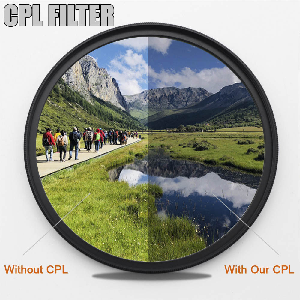 Filtro CPL Polarizador Lente DSLR para Nikon Canon Sony 55mm 2 Filtro CPL Polarizador Lente DSLR para Nikon Canon Sony 55mm - Imagem 2