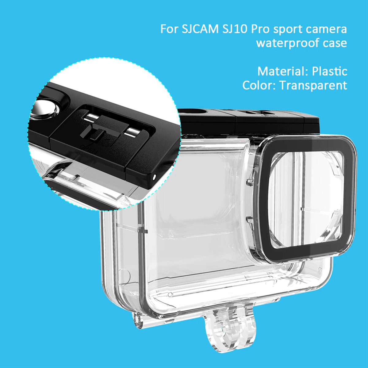 Caixa Estanque de Mergulho para a SJCAM SJ10 e SJ11 4 Caixa Estanque de Mergulho para a SJCAM SJ10 e SJ11 - Imagem 4