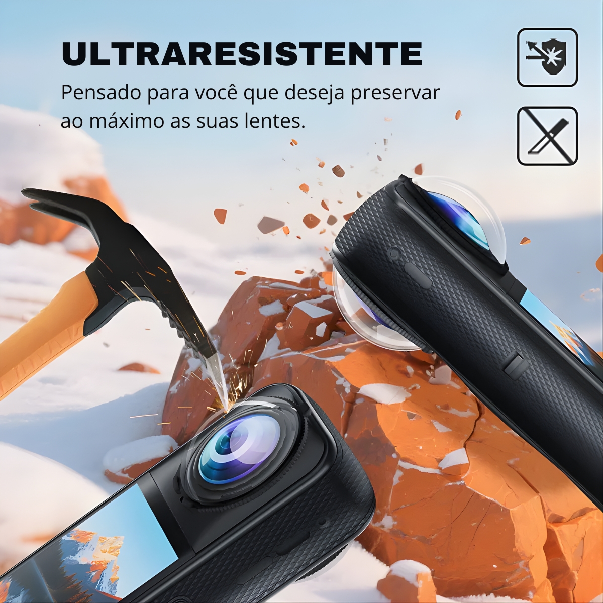Protetores das Lentes Premium para a Insta360 X5 2 Protetores das Lentes Premium para a Insta360 X5 - Imagem 2