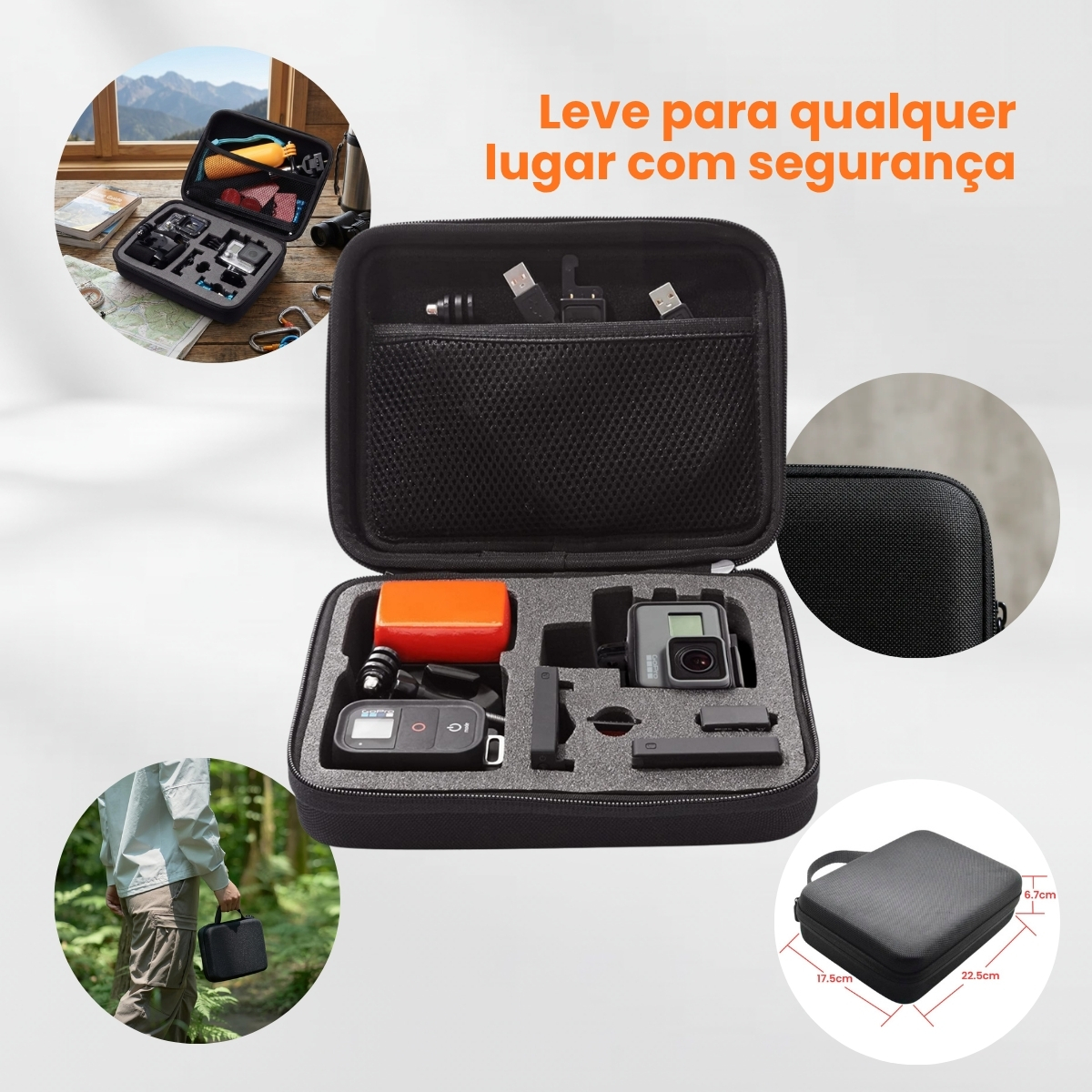 Kit Maleta, 3Way, Flutuante, Estanque para GoPro HERO9, HERO10, HERO11 e HERO12 Black 2 Kit Maleta, 3Way, Flutuante, Estanque para GoPro HERO9, HERO10, HERO11 e HERO12 Black - Imagem 2