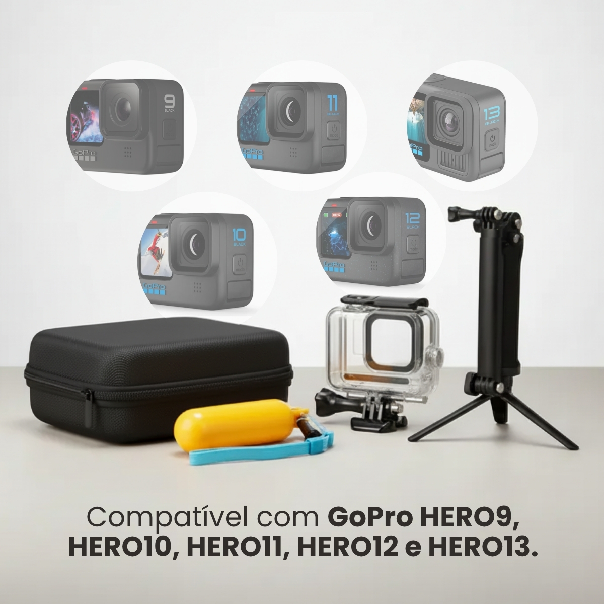 Kit Maleta, 3Way, Flutuante, Estanque para GoPro HERO9, HERO10, HERO11 e HERO12 Black 3 Kit Maleta, 3Way, Flutuante, Estanque para GoPro HERO9, HERO10, HERO11 e HERO12 Black - Imagem 3