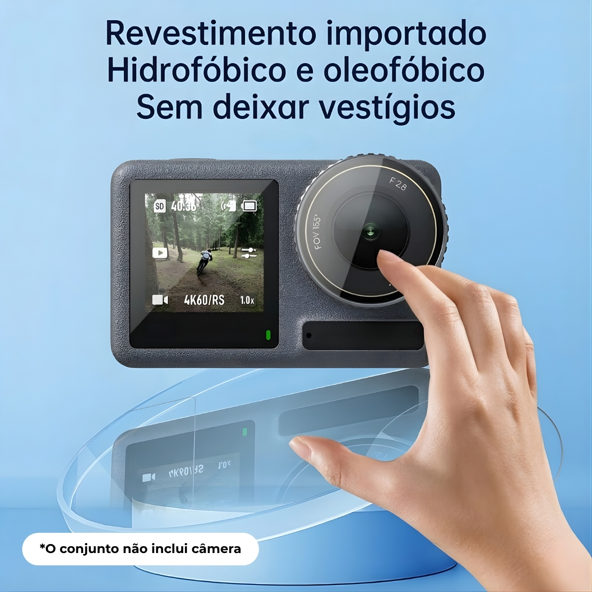 A - Película Vidro Lente, Tela Lcd, Visor Para A Osmo Action 5 7 A - Película Vidro Lente, Tela Lcd, Visor Para A Osmo Action 5 - Imagem 7