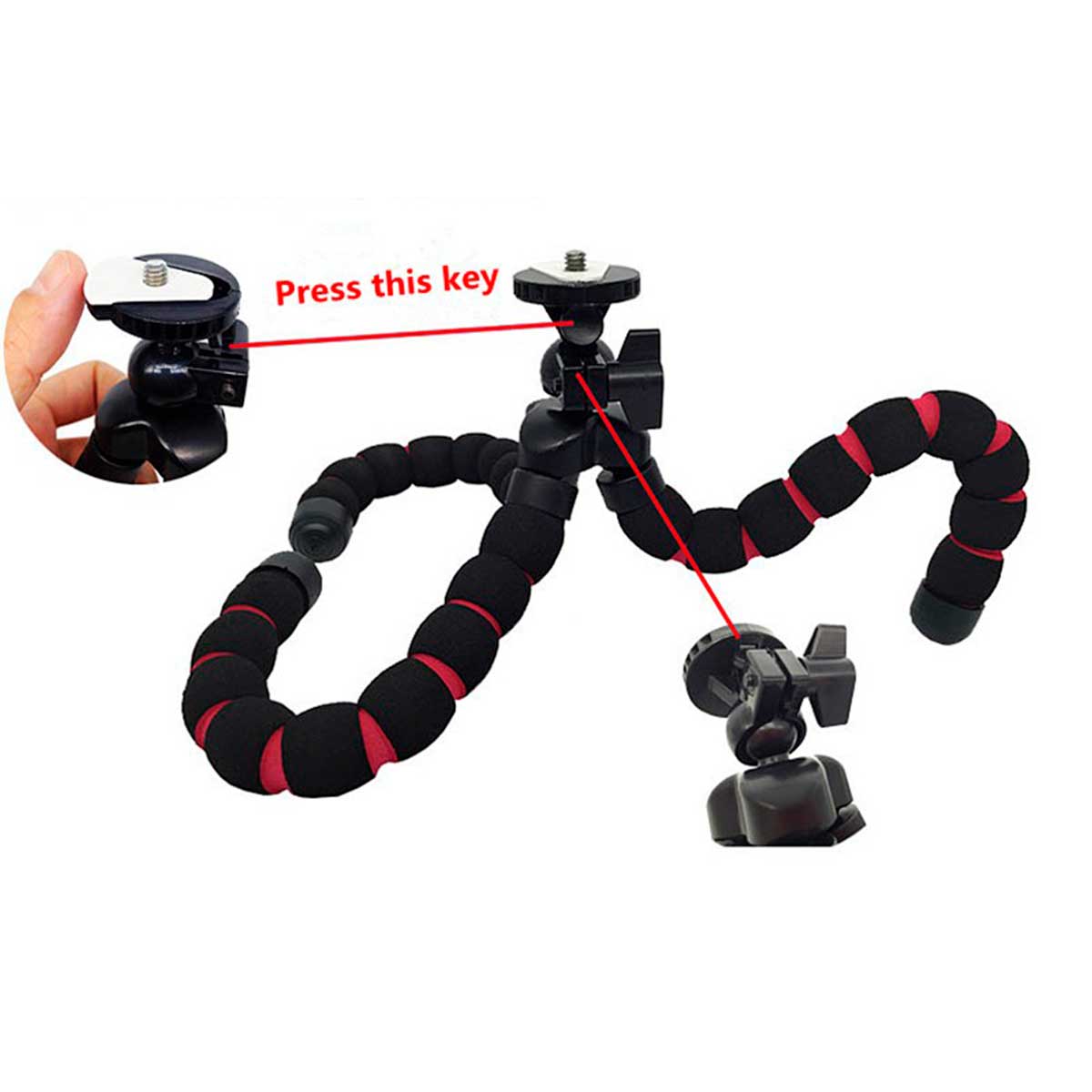 Tripé Flexível Mesa Octopus Gorillapod Esponja Camêras DSLR 6 Tripé Flexível Mesa Octopus Gorillapod Esponja Camêras DSLR - Imagem 6