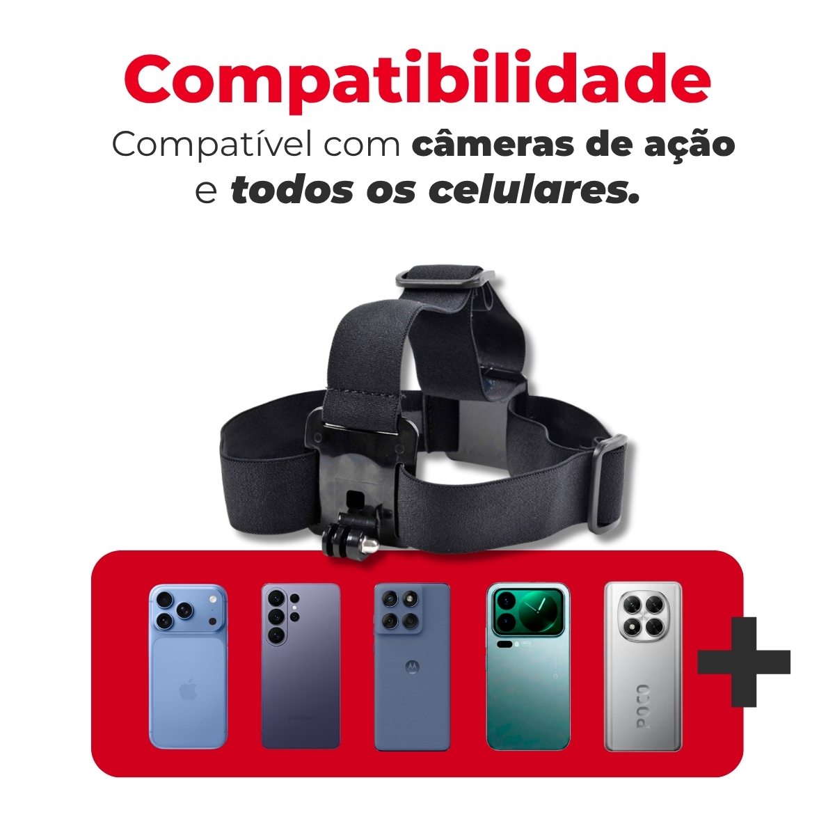 Suporte de Cabeça Para Celulares Mãos Livres Ponto de Vista 4 Suporte de Cabeça Para Celulares Mãos Livres Ponto de Vista - Imagem 4